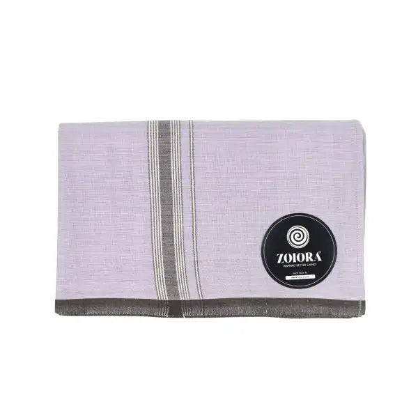 Zoiora Premium 100% Cotton Grey Lungi For Men