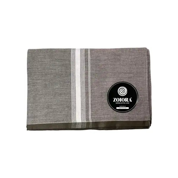 Zoiora Premium 100% Cotton Grey Lungi For Men