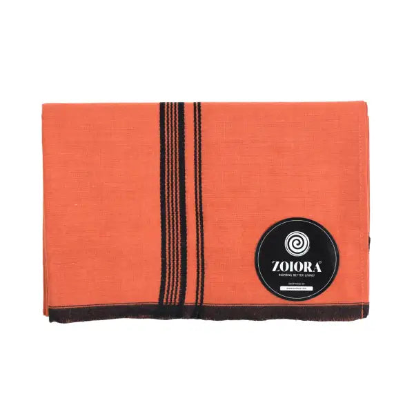 Zoiora Premium Cotton Kavi Lungi for Men