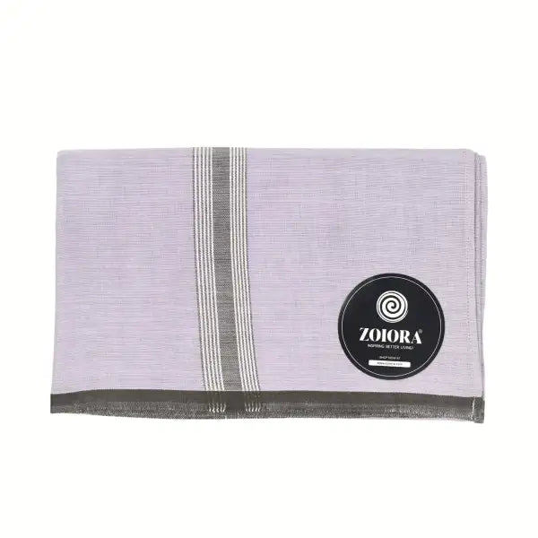 Zoiora Premium 100% Cotton Grey Lungi For Men