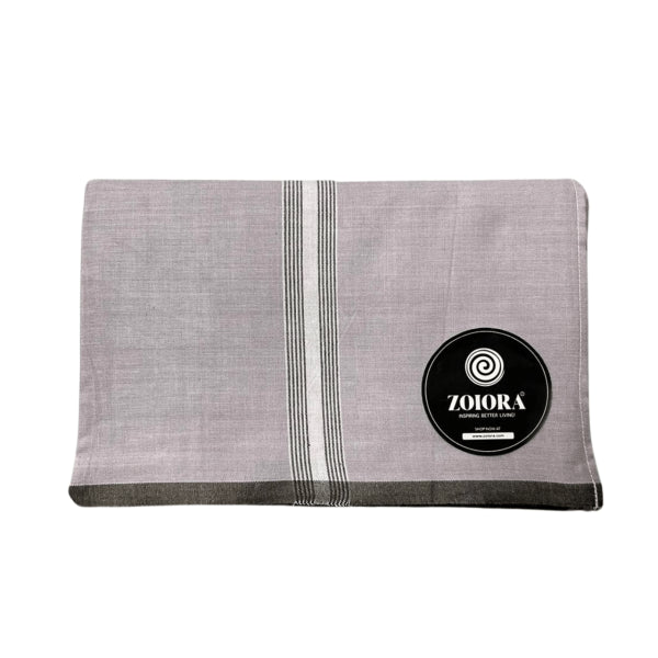 Zoiora Premium 100% Cotton Grey Lungi For Men
