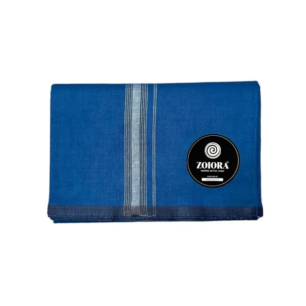 Zoiora Premium Indigo 100% Cotton Lungi For Men