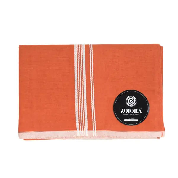 Zoiora Premium 100% Cotton Kavi Lungi For Men