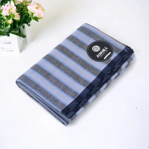 Zoiora Premium Multicolour 100% Pure Cotton Stripe Lungi For Men