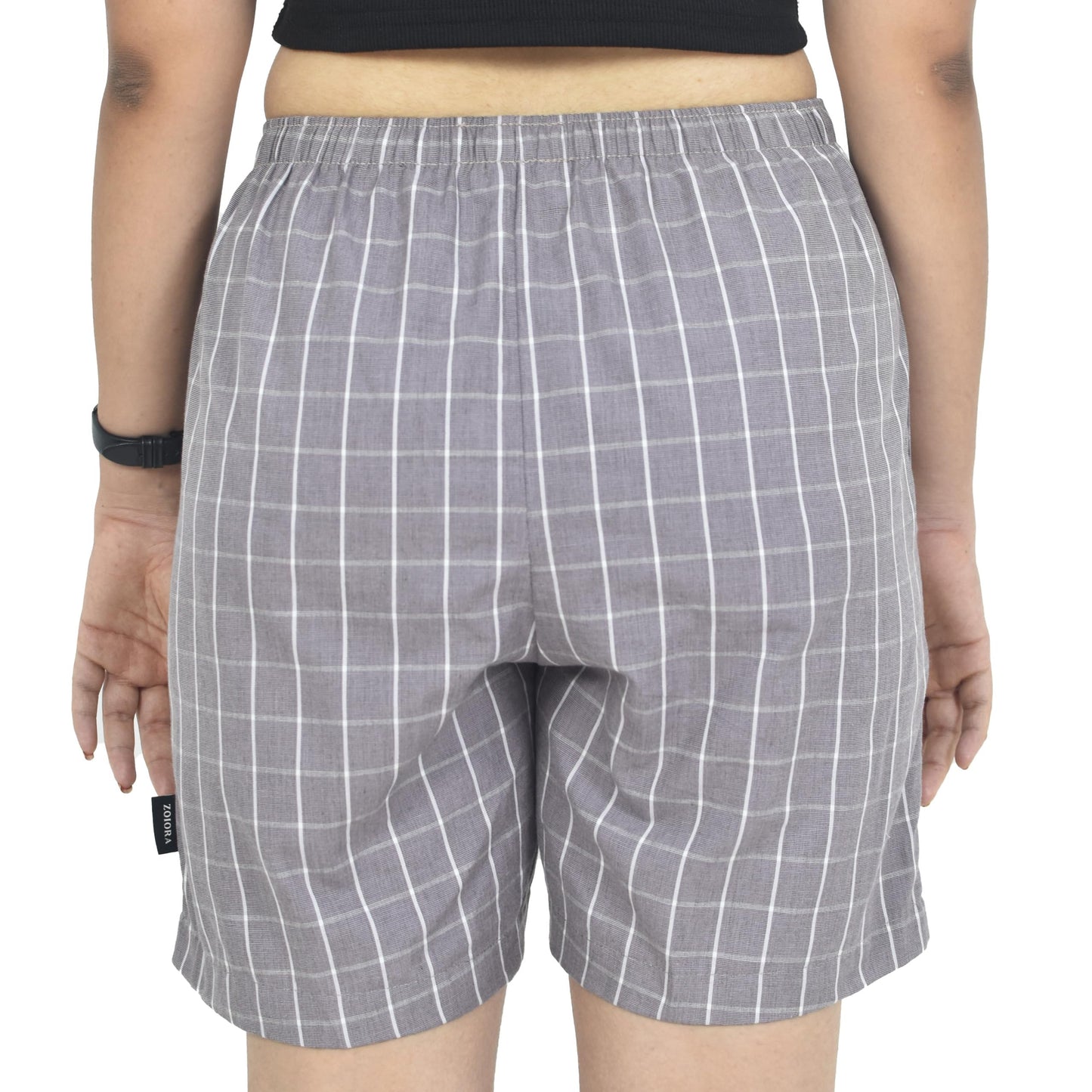 Zoiora Premium Pure Cotton Grey Shorts for Women