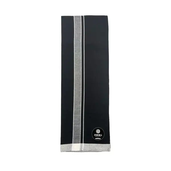 Zoiora Premium Black Pure Cotton Lungi For Men