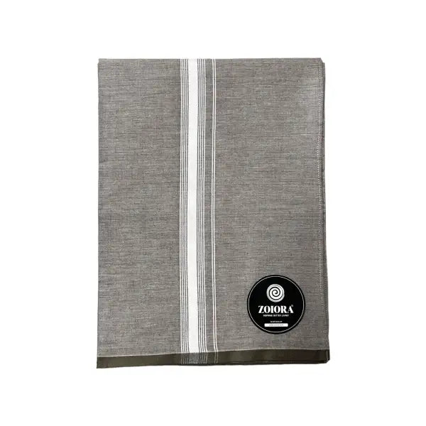 Zoiora Premium 100% Cotton Grey Lungi For Men