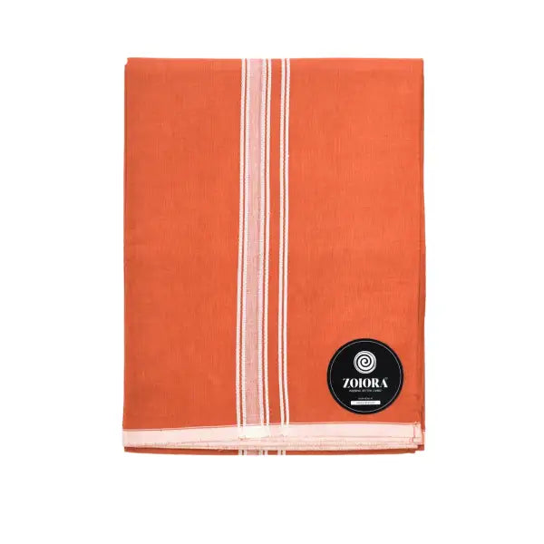 Zoiora Pure Cotton Premium Kavi Lungi For Men