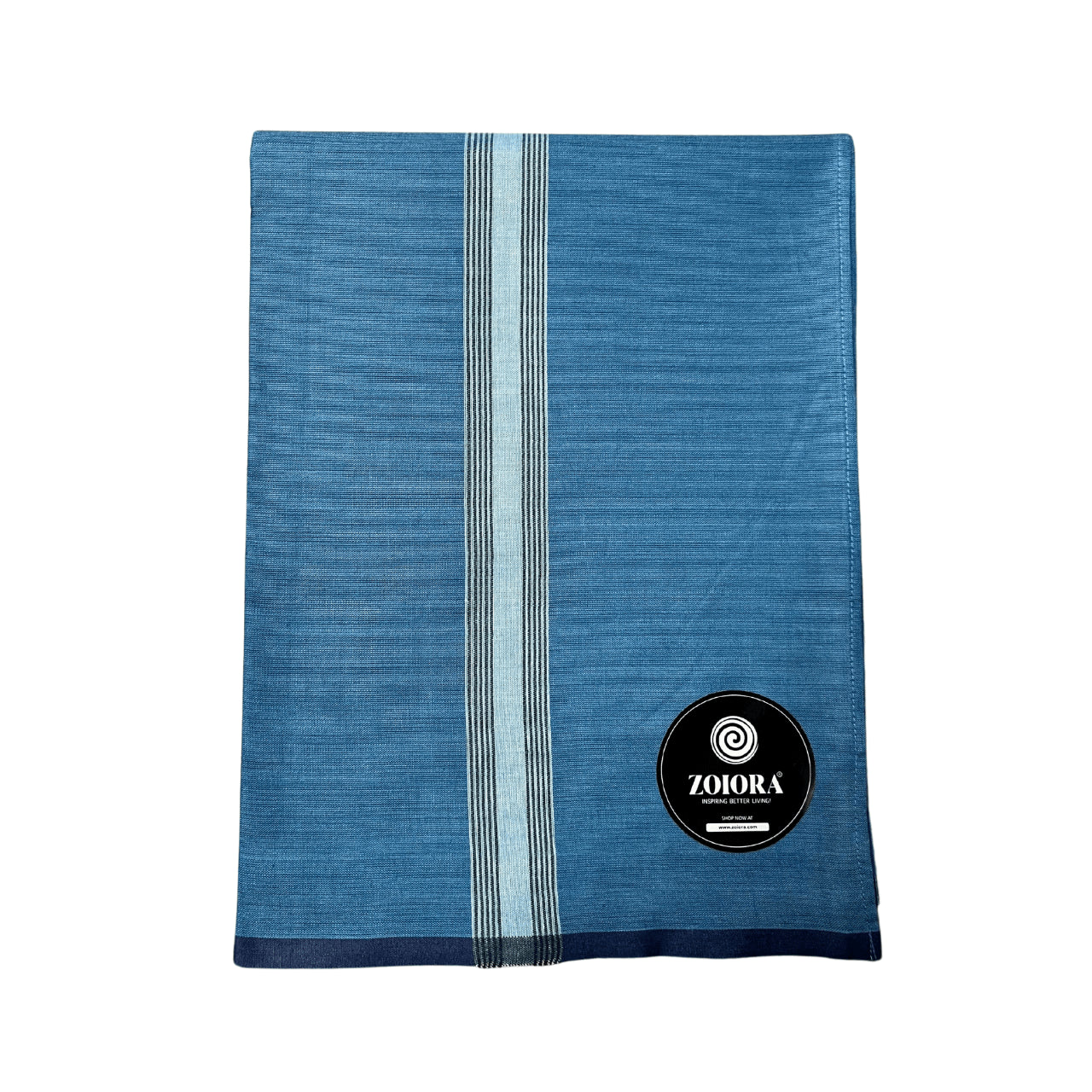 Zoiora Premium Blue 100% Cotton Lungi For Men