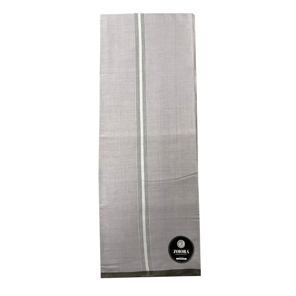 Zoiora Premium 100% Cotton Grey Lungi For Men