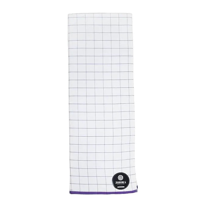 Zoiora Premium 100% Cotton Orchid Check Lungi for Men
