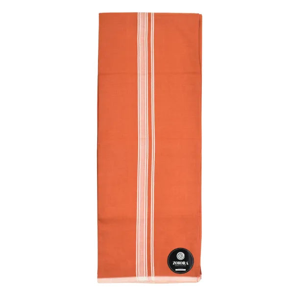 Zoiora Pure Cotton Premium Kavi Lungi For Men
