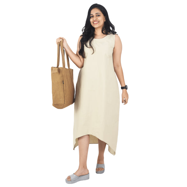 Pure Cotton A Line Dress For Women