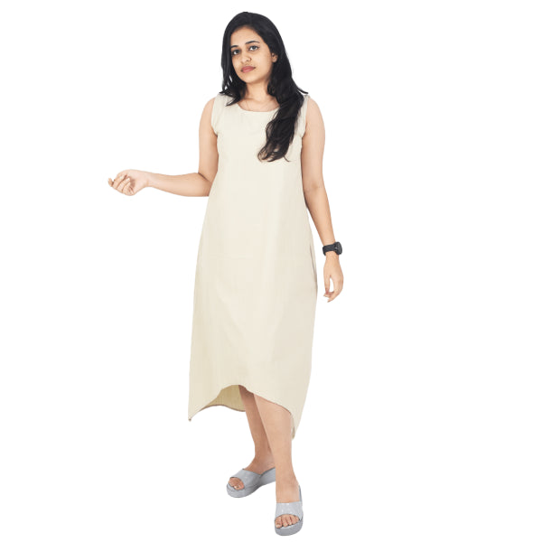 Pure Cotton A Line Dress For Women