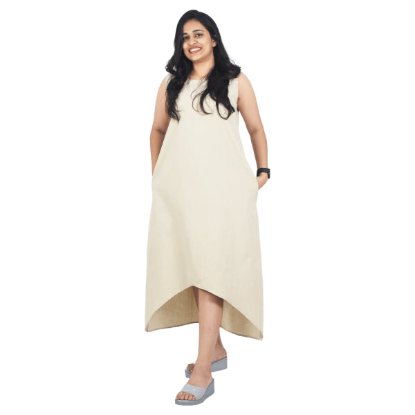 Pure Cotton A Line Dress For Women