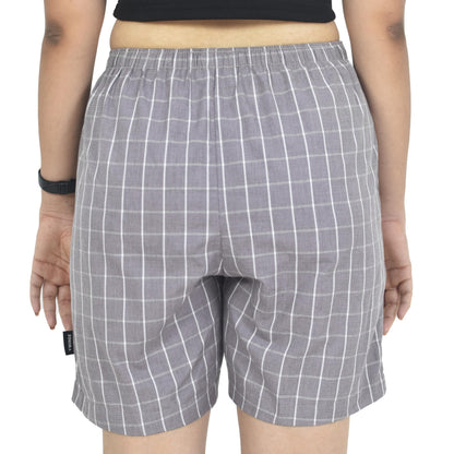 Zoiora Premium Pure Cotton Grey Shorts for Women