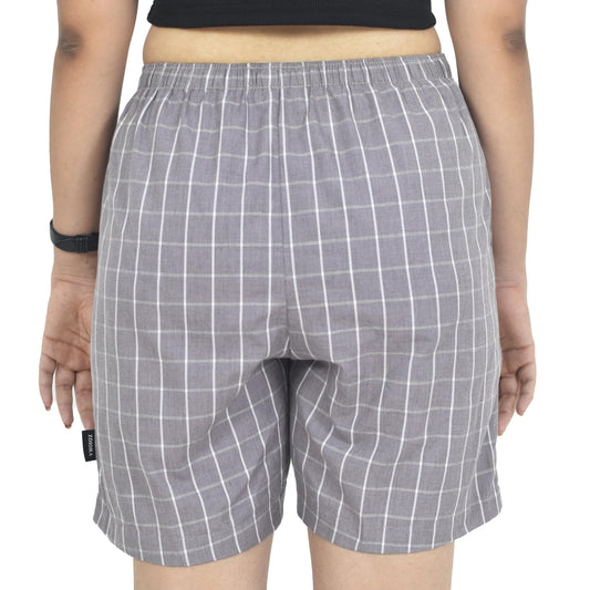 Zoiora Premium Pure Cotton Grey Shorts for Women