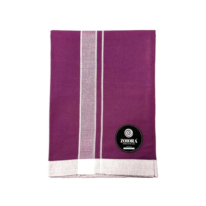 Zoiora Premium 100% Cotton Magenta Lungi for Men