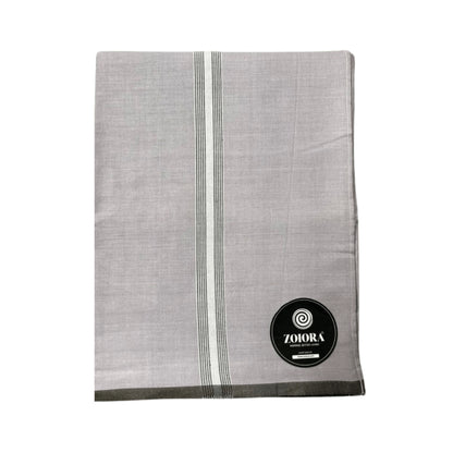 Zoiora Premium 100% Cotton Grey Lungi For Men