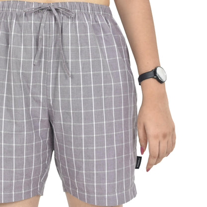 Zoiora Premium Pure Cotton Grey Shorts for Women