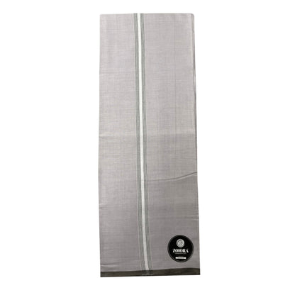 Zoiora Premium 100% Cotton Grey Lungi For Men