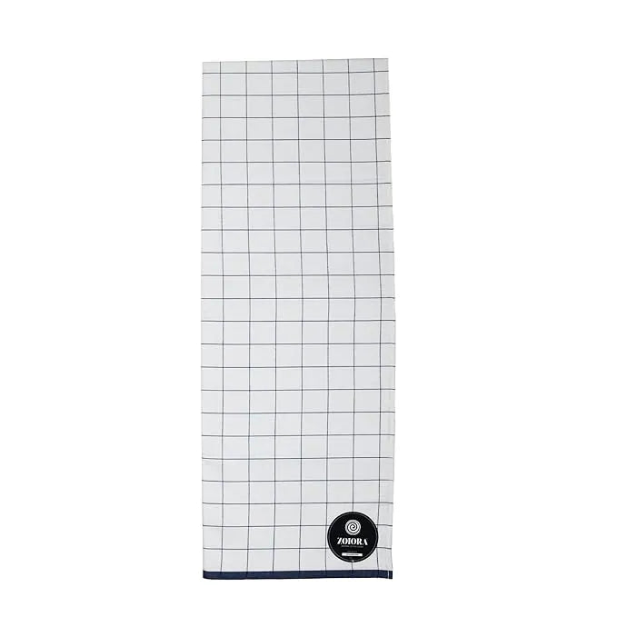 Zoiora Premium 100% Cotton Black Check Lungi for Men
