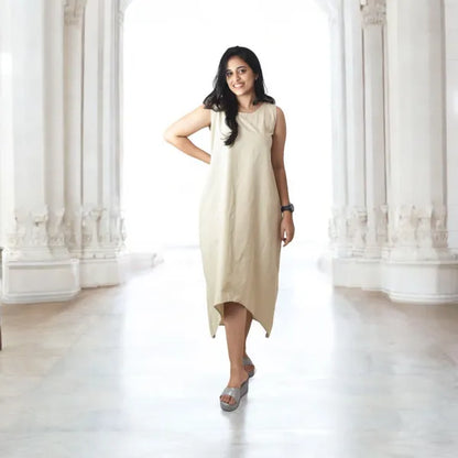 Pure Cotton A Line Dress For Women