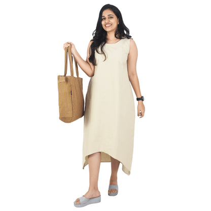 Pure Cotton A Line Dress For Women